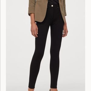 black skinny stretch pants